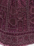 Wonderful Purple Dori Embroidery Net Monochrome Lehenga Choli With Dupatta - Zeel Clothing