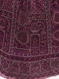Wonderful Purple Dori Embroidery Net Monochrome Lehenga Choli With Dupatta - Zeel Clothing
