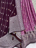 Wonderful Purple Mirror Work Traditional Lehenga Choli With Banarasi Dupatta