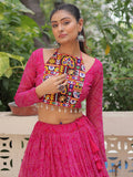 Wonderful Rani Pink Bandhej Print Georgette Navratri Special Lehenga Choli - Zeel Clothing