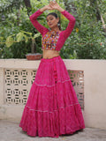 Wonderful Rani Pink Bandhej Print Georgette Navratri Special Lehenga Choli - Zeel Clothing