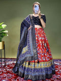 Wonderful Red Digital Printed Dolla Silk Traditional Lehenga Choli - Zeel Clothing