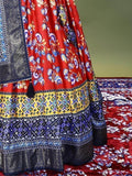 Wonderful Red Digital Printed Dolla Silk Traditional Lehenga Choli - Zeel Clothing