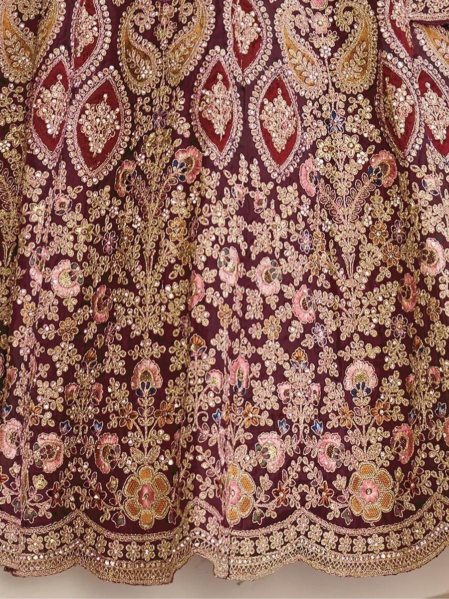 Wonderful Red Dori Work Net Bridal Lehenga Choli With Dupatta - Zeel Clothing