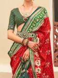 Wonderful Red Patola Print Silk Festive Wear Saree With Blouse - Zeel Clothing