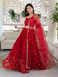 Wonderful Red Sequin Georgette Reception Wear Designer Lehenga Choli - Zeel Clothing