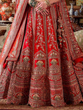 Wonderful Red Sequins Silk Bridal Lehenga Choli With Double Dupatta
