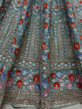 Wonderful Sky-Blue Sequins Net Bridesmaid Lehenga Choli With Dupatta - Zeel Clothing