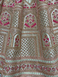 Wonderful White Heavy Embroidered Velvet Bridal Lehenga Choli - Zeel Clothing