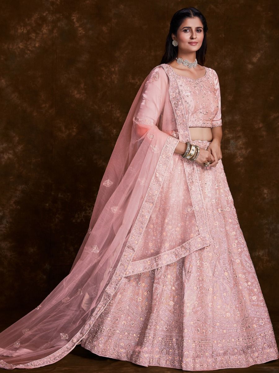 Light Weight pink Wedding Lehenga | Wedding Outfit