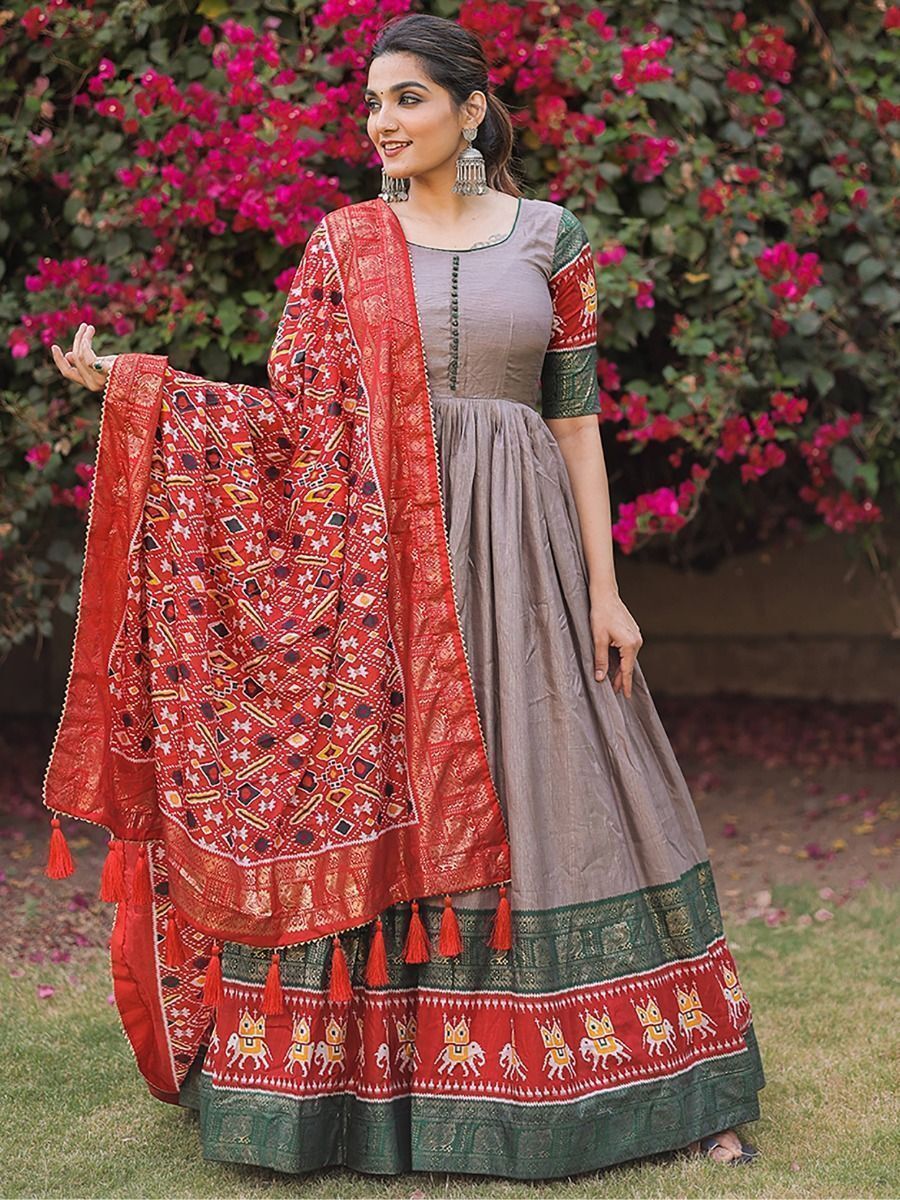Women Fancy Gown with Dupatta – mahezon