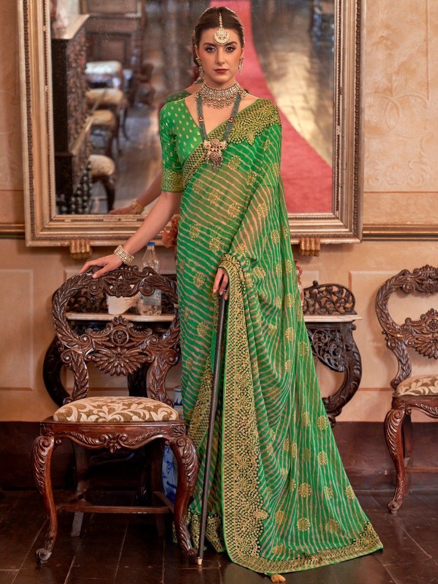 Veni Saree - Green – Naina Jain