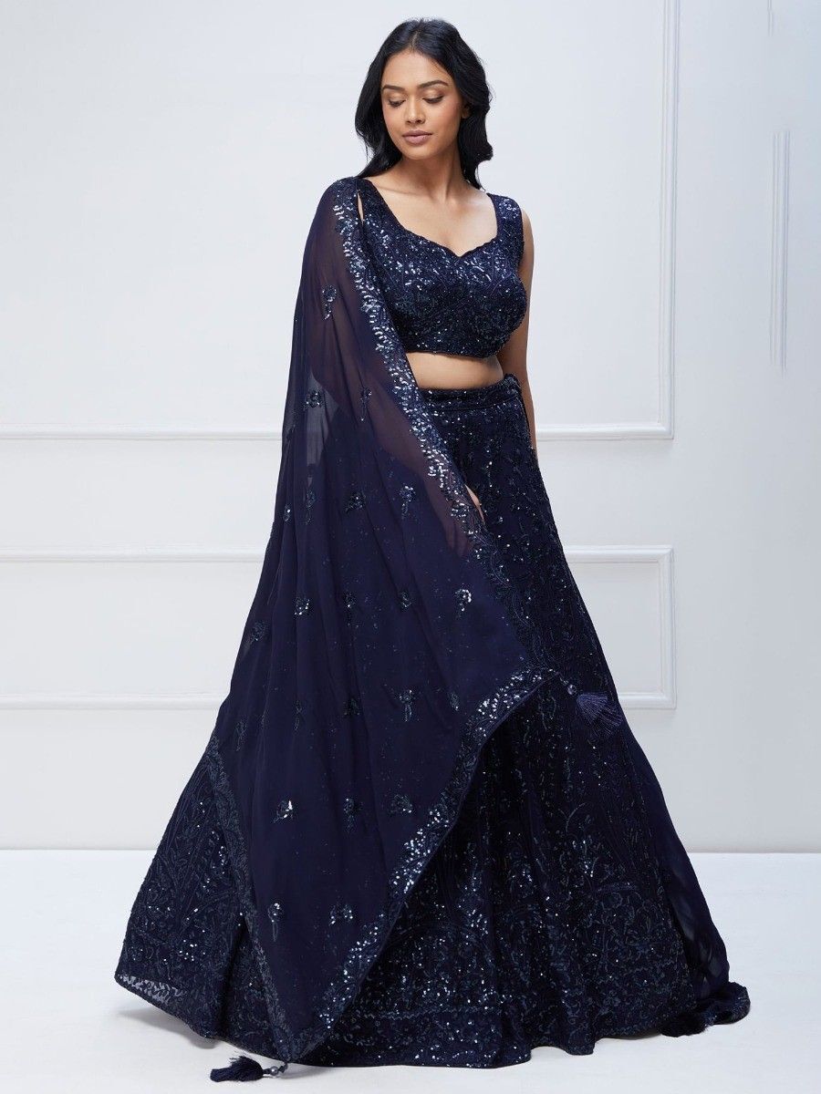 Multi Colour Banarasi Silk Engagement Lehenga Choli buy online - Lehenga  Choli-sgquangbinhtourist.com.vn