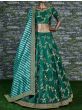Marvellous Green Color Bridalwear Embroidered Lehenga Choli