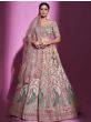 Magnificent Cream Sequins Soft Net Wedding Wear Lehenga Choli