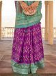 Fabulous Purple Printed Silk Festival Wear Saree