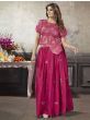 Pleasant Hot Pink Sequins Work Art Silk Ready-Made Lehenga Choli