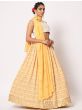 Exquisite Yellow Sequins Embroidered Art Silk Lehenga Choli
