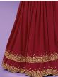 Lovely Red Sequins Georgette Wedding Wear Lehenga Choli