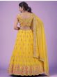 Gorgeous Yellow Thread Georgette Wedding Wear Lehenga Choli