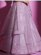 Exquisite Lavender Sequins Soft Net Party Wear Lehenga Choli