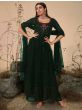 Beautiful Green Sequins Georgette Ready-Made Palazzo Suit
