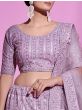 Exquisite Lavender Sequins Soft Net Party Wear Lehenga Choli