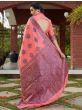 Bewitching Pink Weaving Banarasi Silk Festival Wear Saree