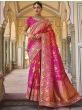 Precious Pink Embroidered Work Pure Dola Silk Traditional Saree