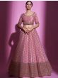 Lovely Pink Thread Gota Silk Sangeet Wear Lehenga Choli