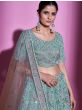 Attractive Sea Green Thread Gota Silk Wedding Wear Lehenga Choli