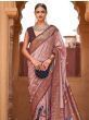 Captivating Russet Brown Paithani Printed Carnival Wear Silk Saree
