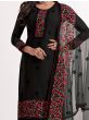 Wonderful Black Thread Embroidered Georgette Salwar Suit