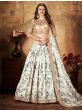 Breathtaking Off-White Sabyasachi Floral Printed Organza Silk Party Wear Lehenga Choli With Blouse