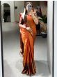 Enchanting Orange Zari Weaving Kanjivaram Saree With Blouse