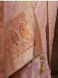 Lovely Pink Woven Silk Designer Saree