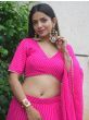 Buy Pink Lahariya Print Georgette Lehenga Choli Online At Zeel Clothing