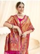 Marvelous Orange Handloom Weaving Silk Wedding Wear Saree