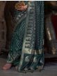 Satisfying Dark Green Handloom Weaving Satin Traditional Saree