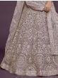 Precious Lilac Embroidered Soft Net Lehenga Choli With Dupatta
