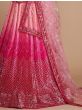 Beautiful Pink Sequins Chinon Engagement Wear Lehenga Choli