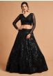 Marvelous Black Sequins Embroidered Net Party Wear Lehenga Choli