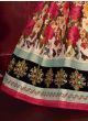 Multi-Color Floral Print Banglori Silk Reception Wear Lehenga Choli 