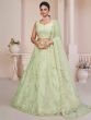Ravishing Light Green Sequins Work Net Engagement Wear Lehenga Choli