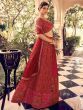 Mesmerizing Red Sequins Silk Wedding Wear Lehenga Choli With Dupatta