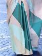 Alluring Teal Blue & White Digital Print Satin Party Wear Saree With Blouse