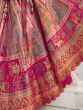 Beautiful Pink Embroidered Silk Bridal Wear Lehenga Choli