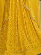 Glamorous Yellow Sequins Georgette Engagement Wear Lehenga Choli