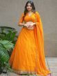 Gorgeous Orange Laheriya Print Georgette Designer Lehenga Choli