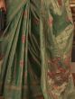 Impressive Green Zari Woven Silk Festival Wear Saree With Blouse